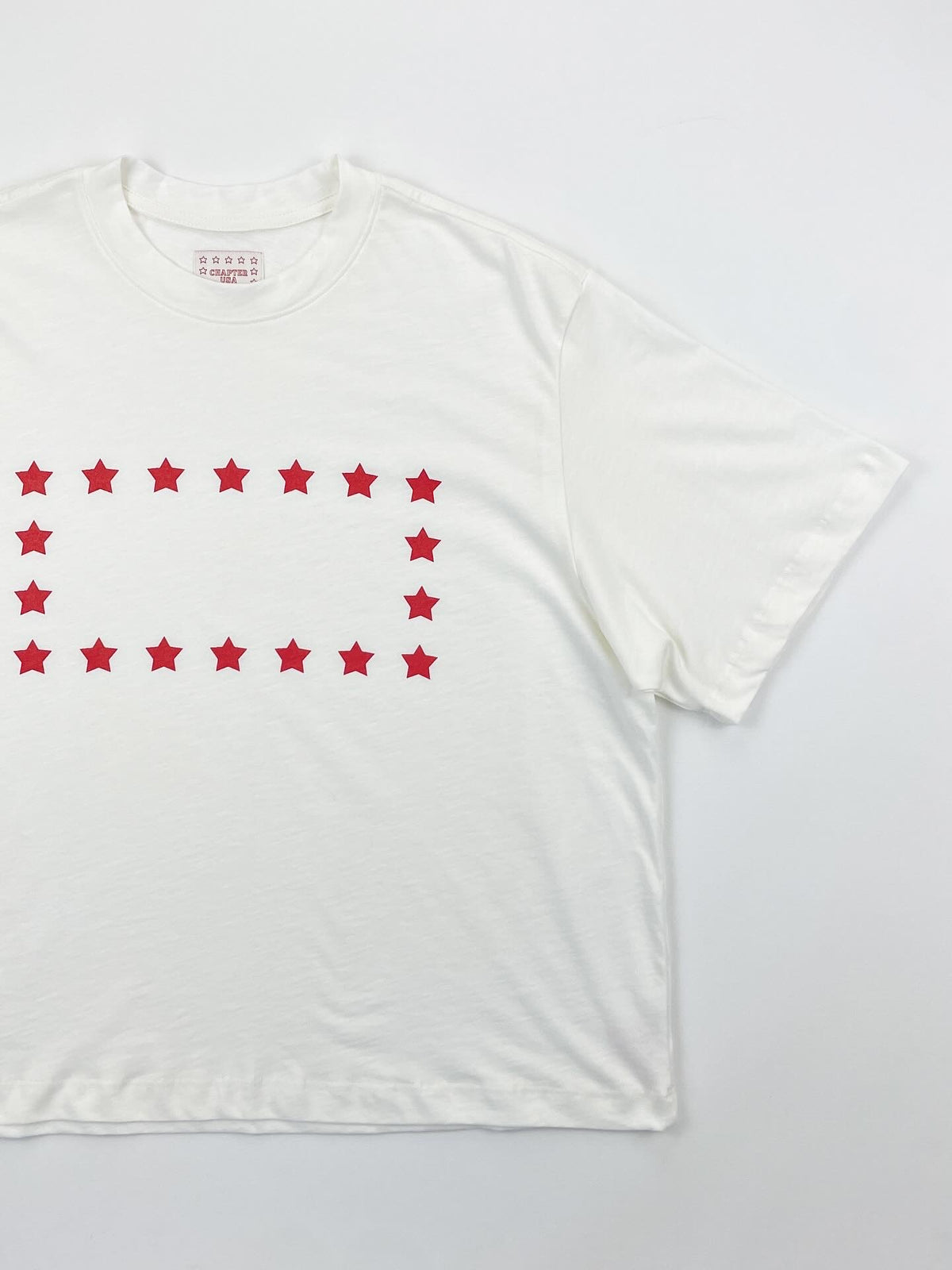 Soft Cotton Red Stars Basic T-Shirt
